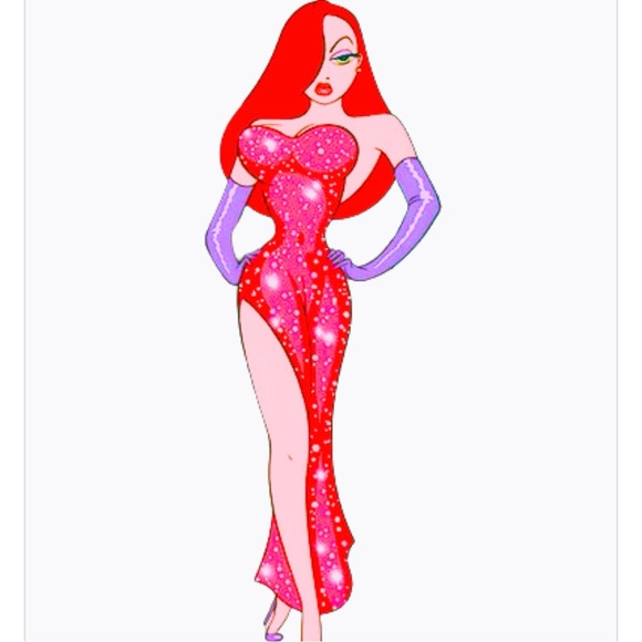 Jessica Rabbit Costume Dress with Gloves, Wig Included!!! - Picture 12 of 16